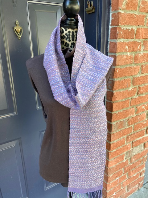 Lavender Overshot scarf